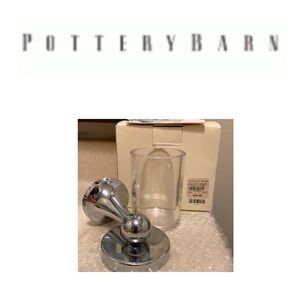 6/$20💰 Potterybarn Bathroom Club Tumbler Cup & Holder NWT